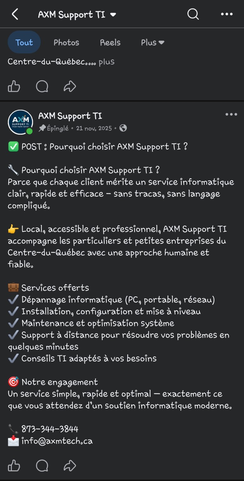 Services TI AXM Support TI